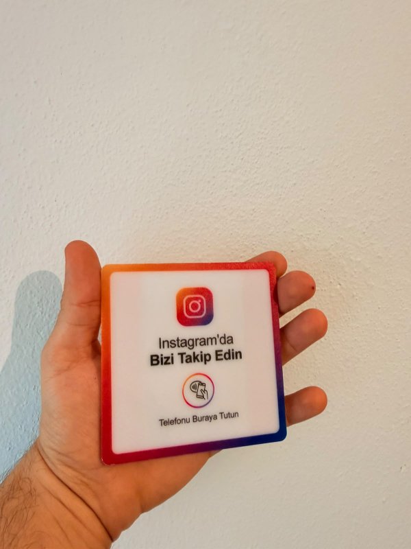 NFC İnstagram Kartı (Yapıştırmalı)
