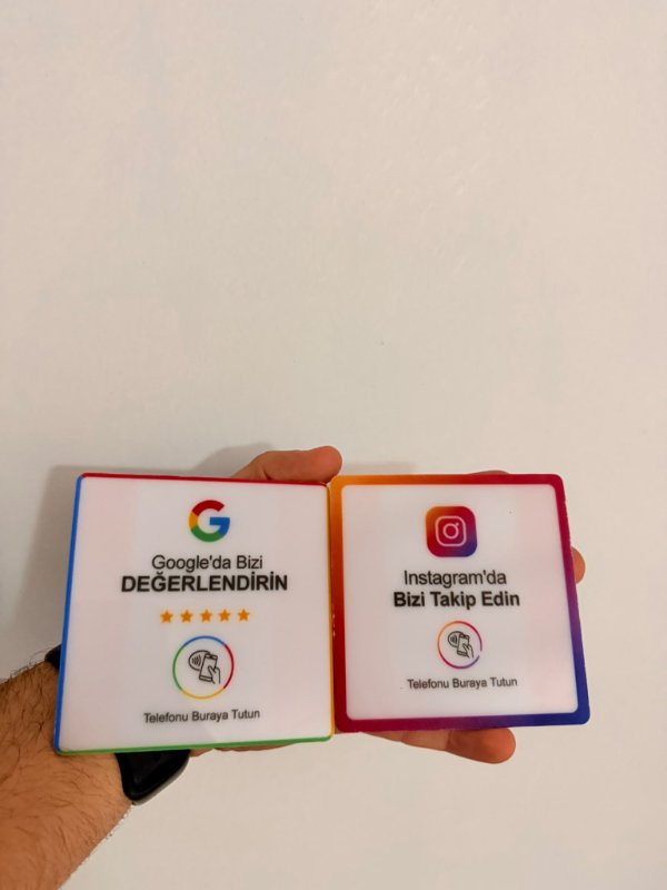 NFC Kart Seti (96 Set): Instagram Kartı + Google Yorum Kartı